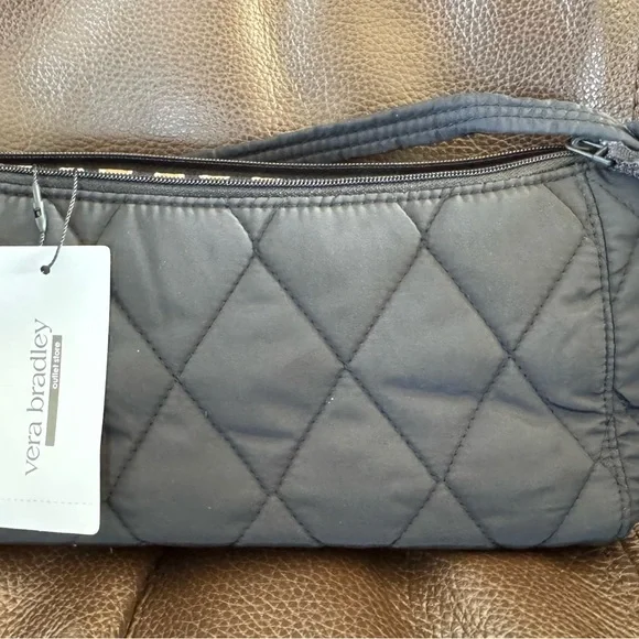 New Vera Bradley Moonless Night Black Ultralight Mini Slouchy Crossbody Bag - Picture 1 of 6